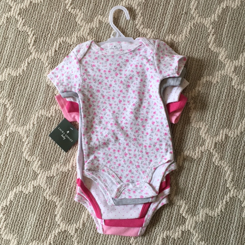 Laura Ashley 5pk onesie set brand new